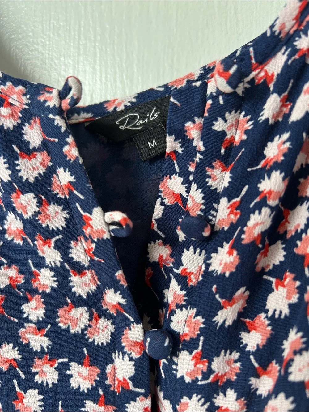 RAILS Navy Floral Slip Maxi Dress with Ruffle Hem